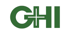 The image displays a logo with the letters GH in bold white text against a dark background, accompanied by a small graphic element resembling a shield or emblem.
